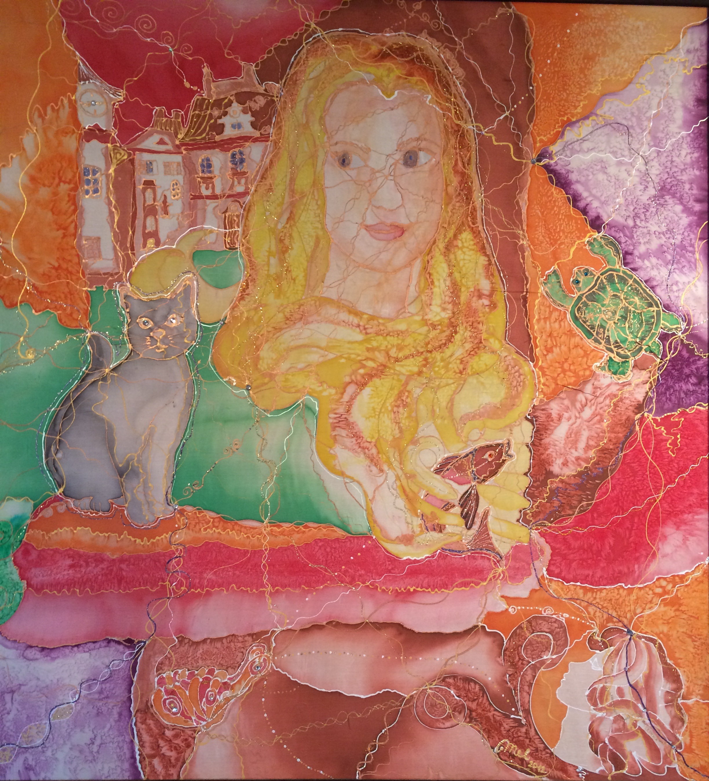 Príbeh, 90x95 cm, získal ocenenia VS