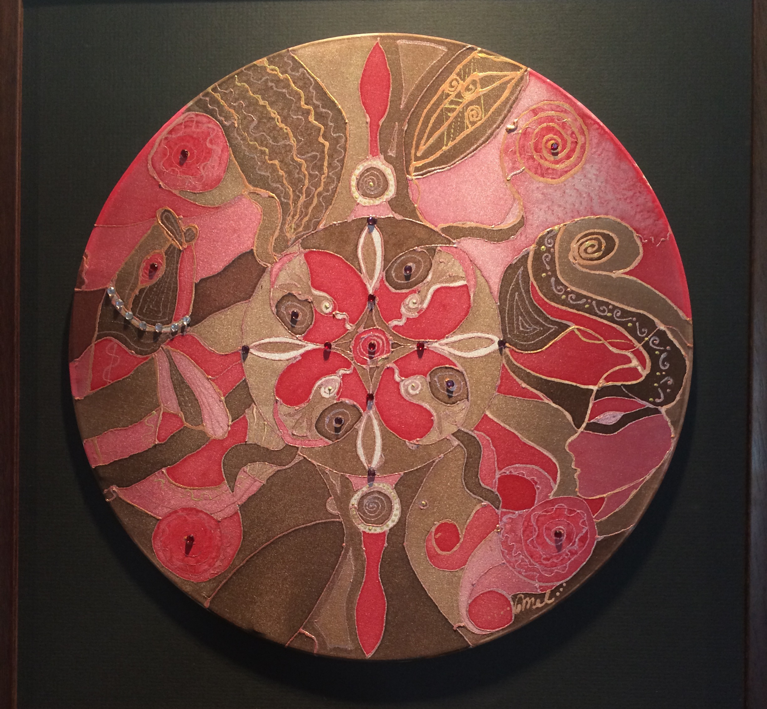 Špirála života, 45x45cm, dar, umiestnený v kancelárii župana TTSK